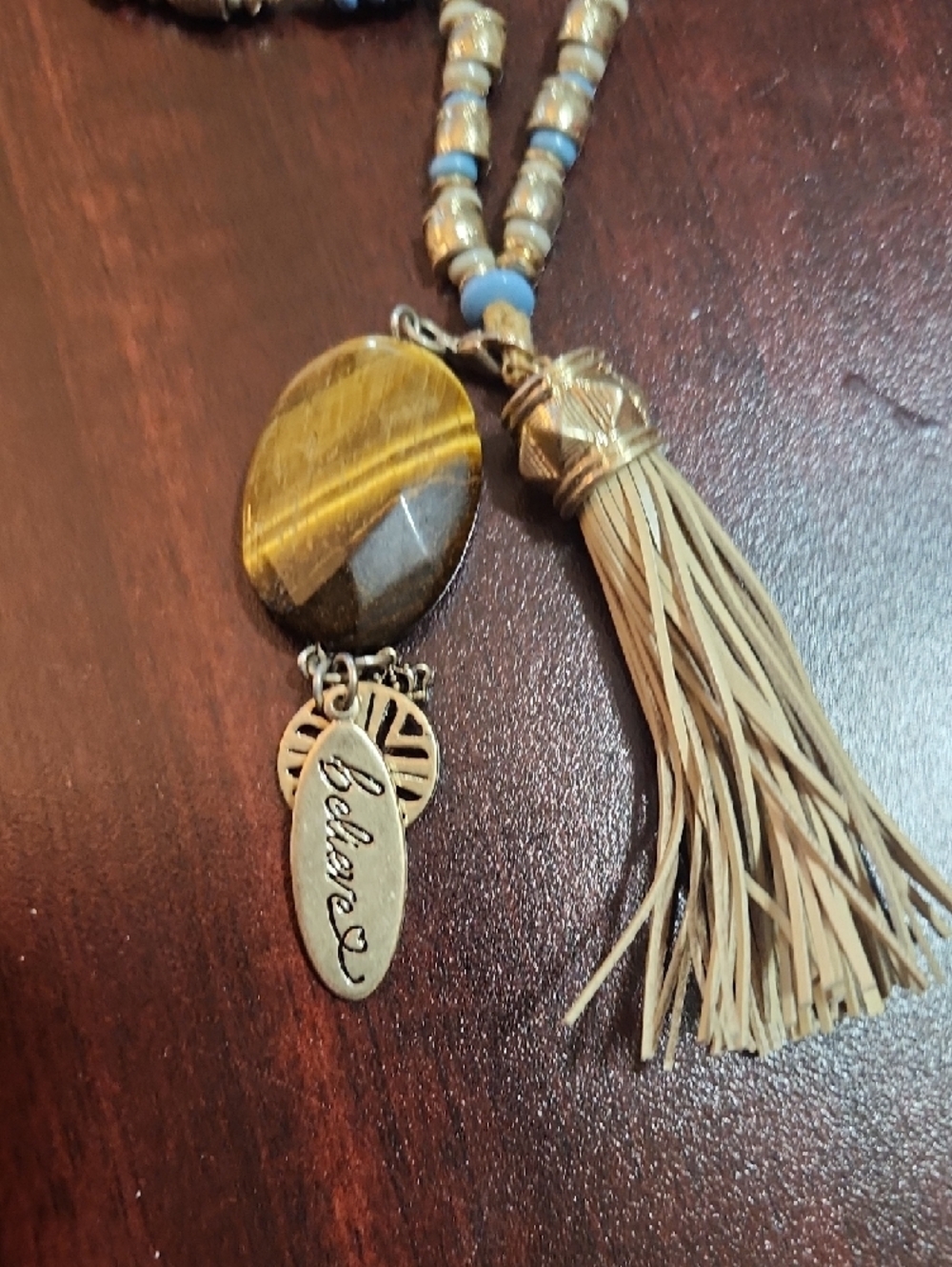 Turquoise and Bronze Boho Necklaces & Bracelet Lot - Picture 6 of 10